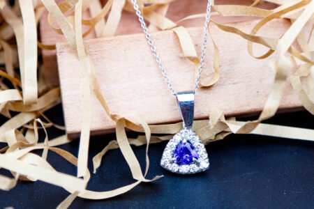 Gold Diamond & Tanzanite Pendent