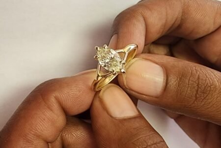 Yellow Gold Marquise Diamond Ring